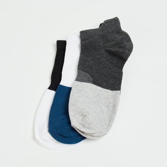 forca men colourblocked ankle-length socks - pack of 3