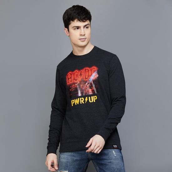 forca men graphic printed crew neck sweatshirt