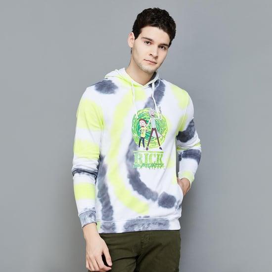 forca men ricky and morty print hooded sweatshirt