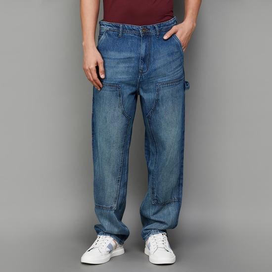 forca men solid loose fit jeans