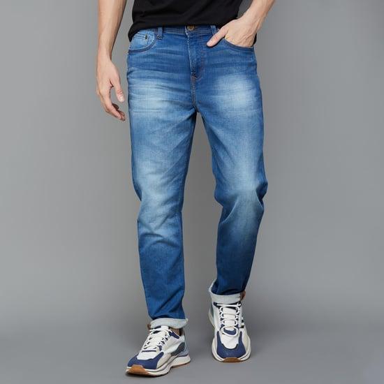 forca men stonewashed carrot fit jeans