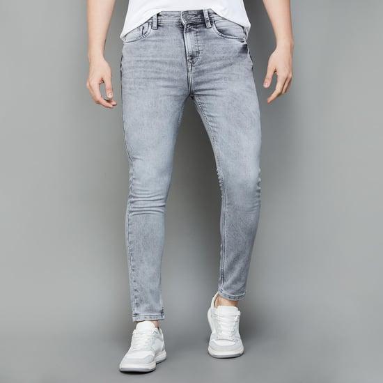 forca men washed skinny fit jeans