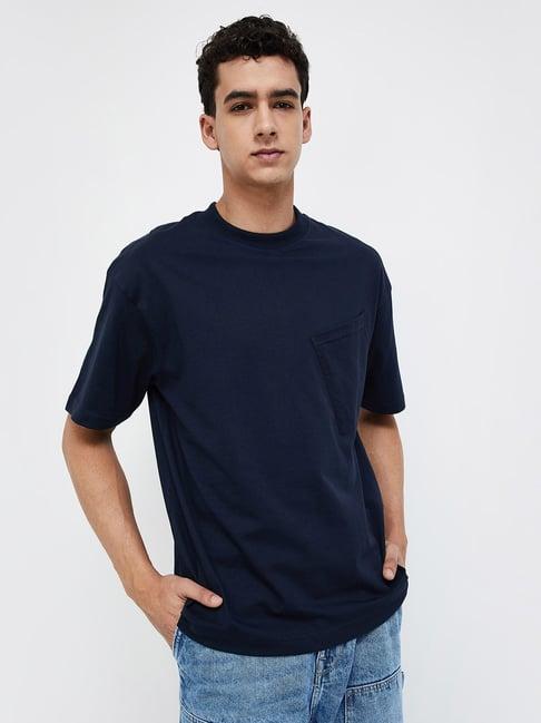 forca navy cotton regular fit t-shirt