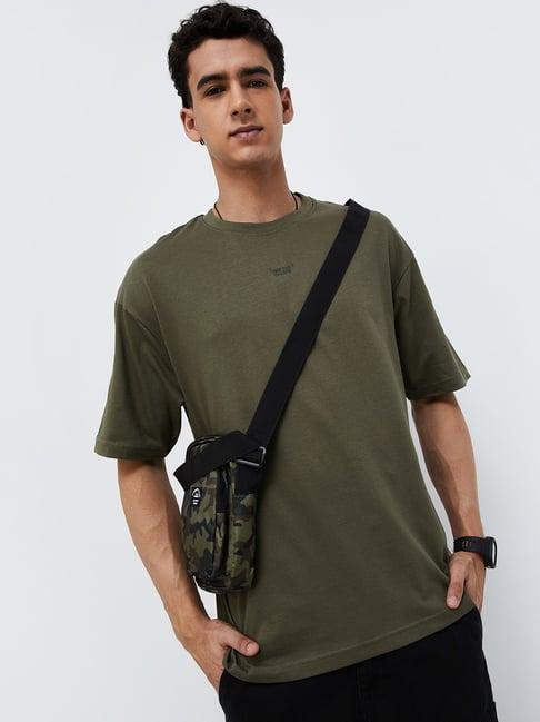 forca olive cotton regular fit t-shirt