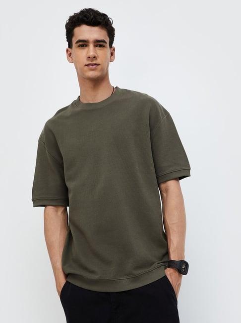 forca olive cotton regular fit t-shirt