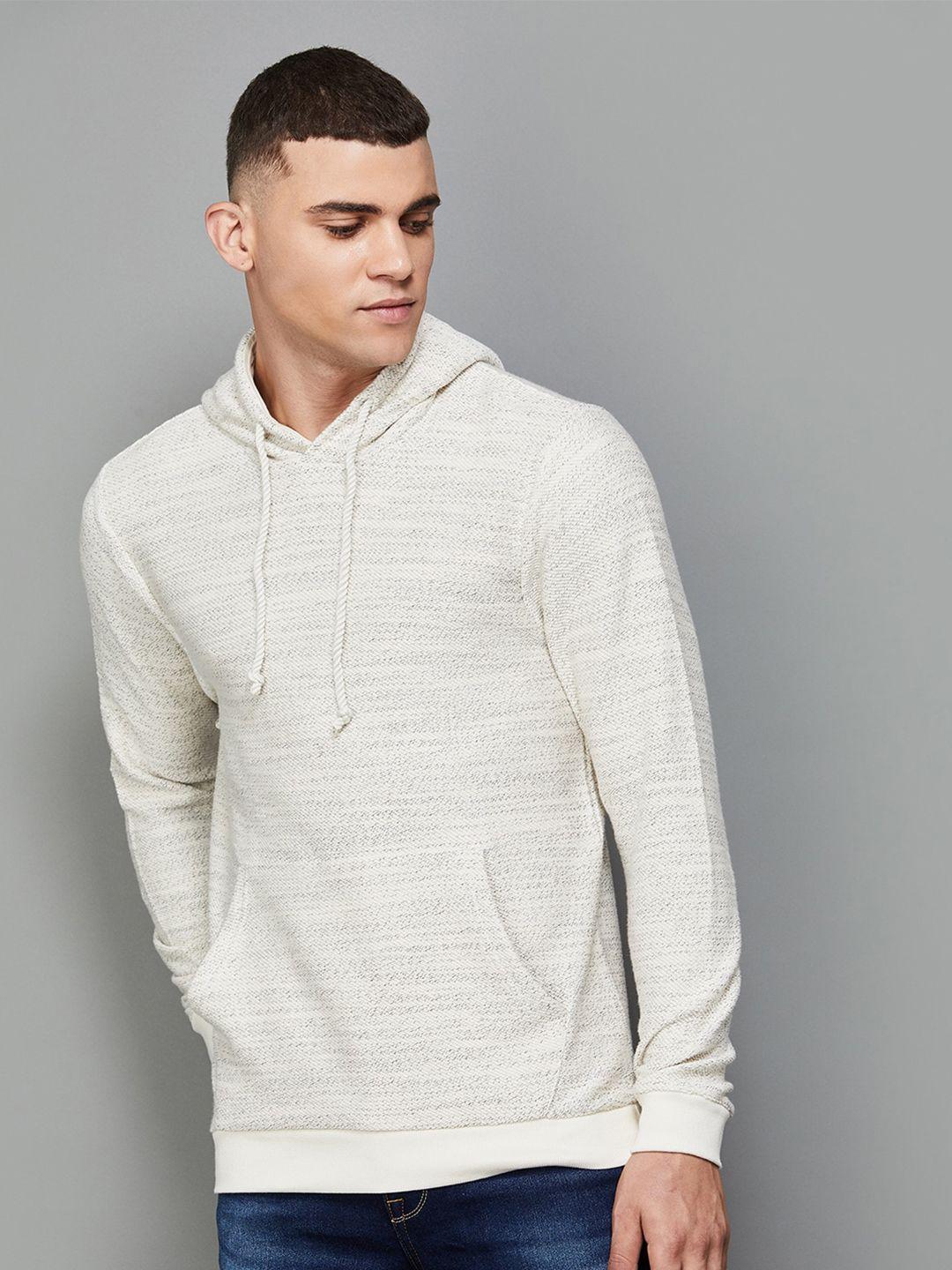 forca self design hooded neck cotton sweatshirt