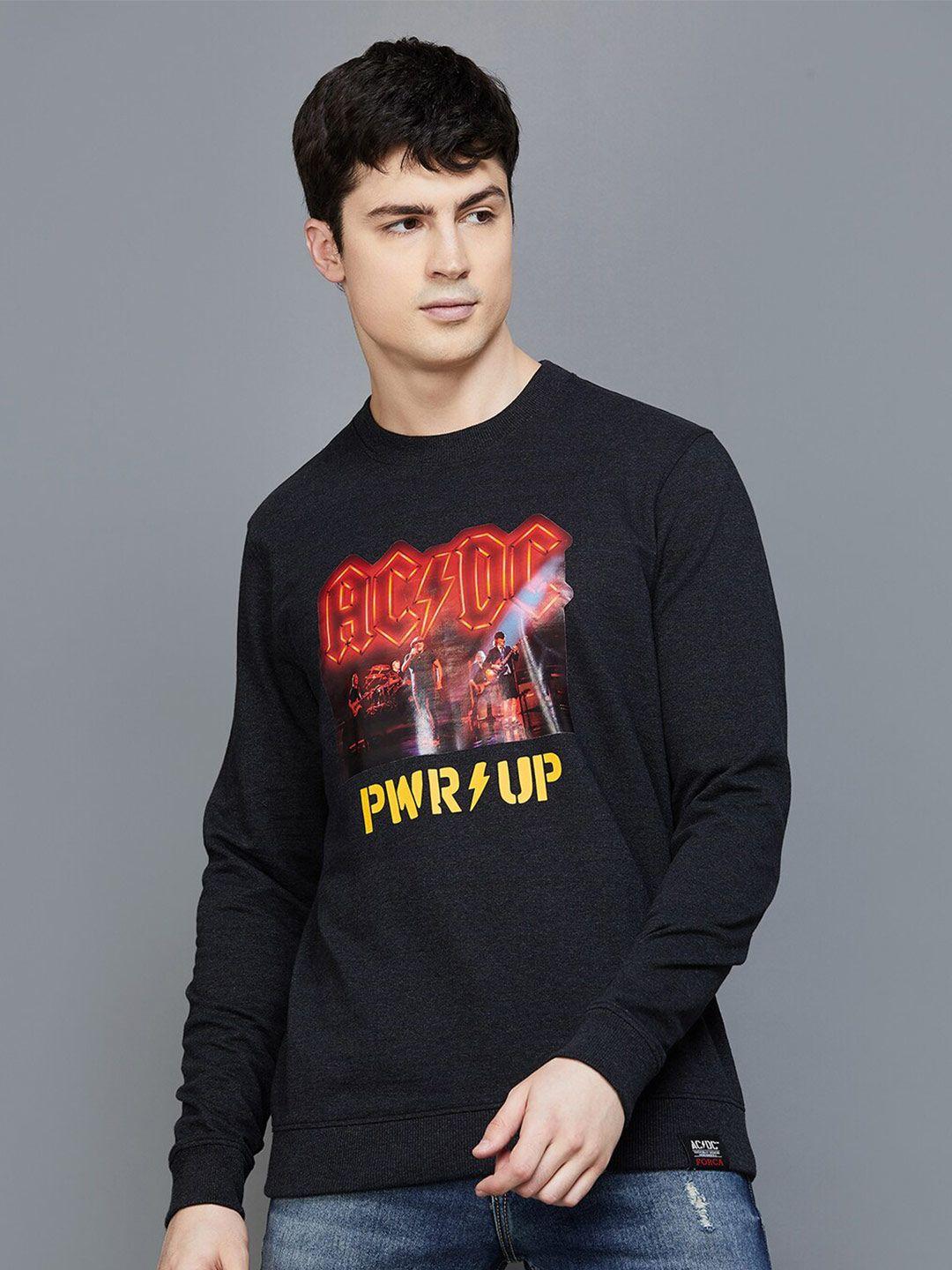 forca typography printed cotton sweatshirt