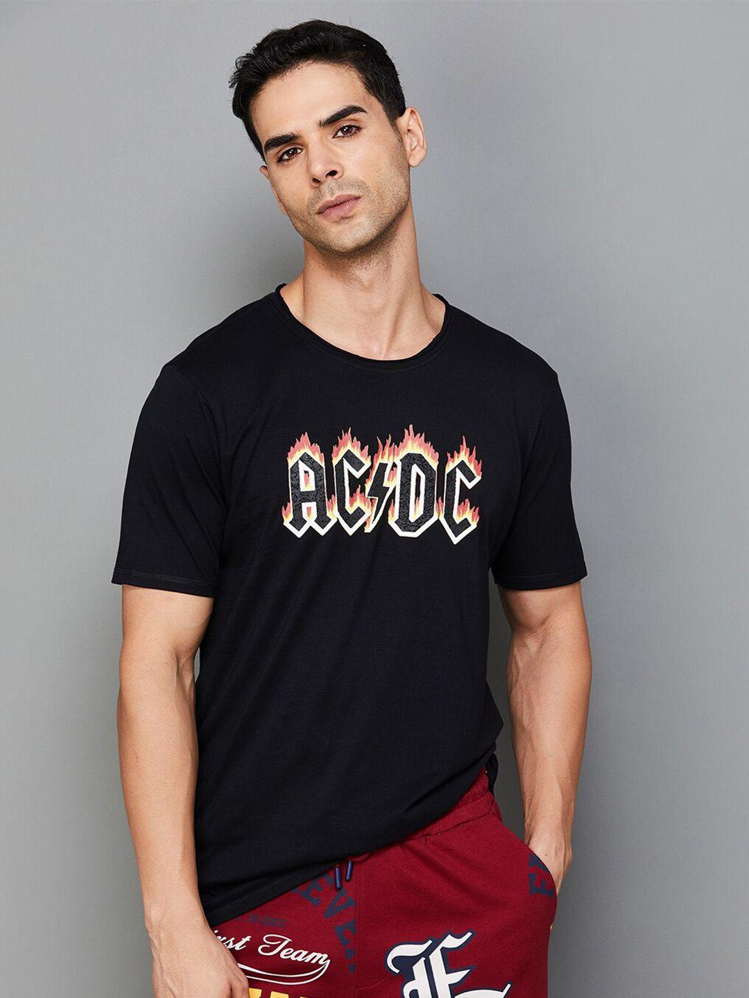 forca typography printed round neck cotton t-shirt