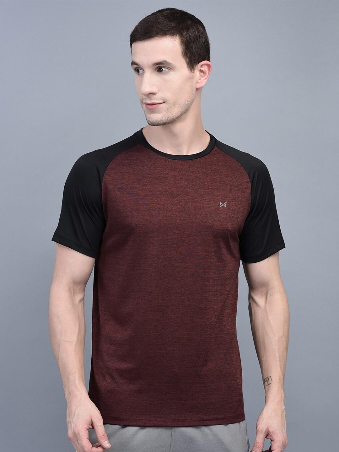 force nxt colourblocked raglan sleeves anti odour sports t-shirt