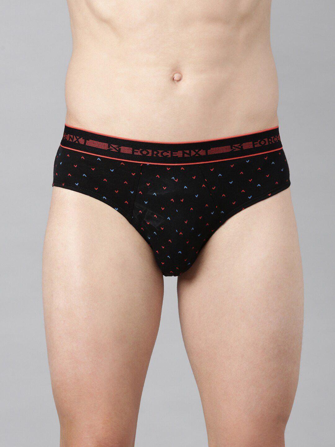 force nxt men assorted printed super combed cotton basic briefs