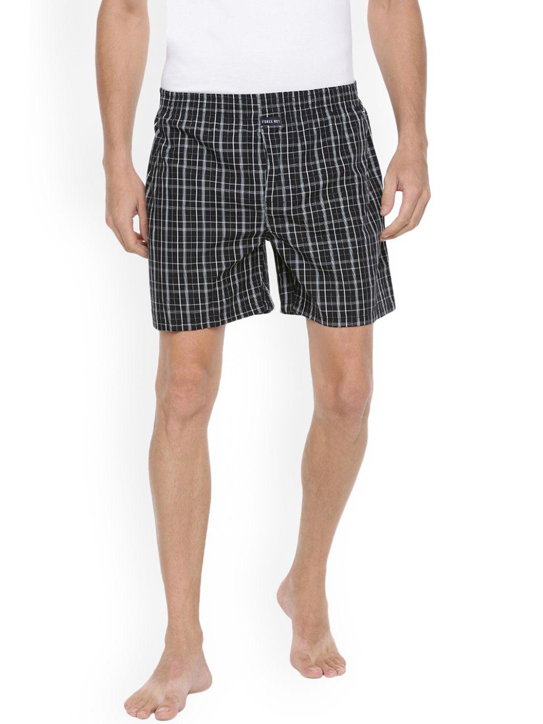 force-nxt-men-black-checked-assorted-assorted-pure-cotton-boxers-mnal-582