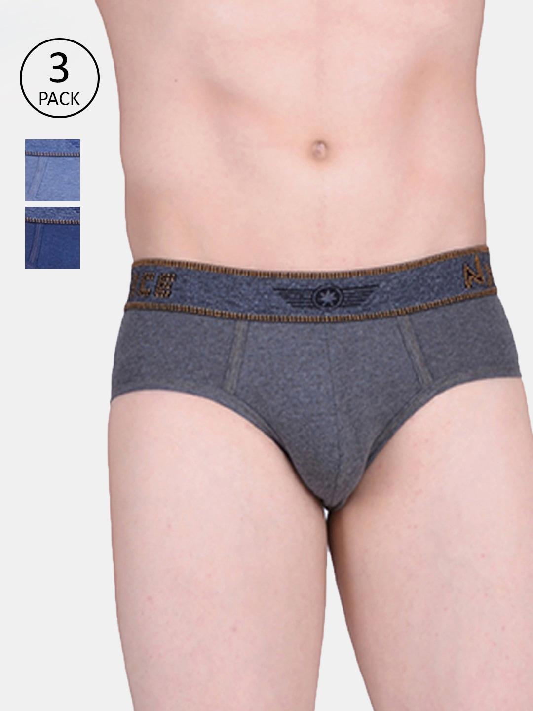 force nxt men pack of 3 assorted basic briefs mnfl-53-po3