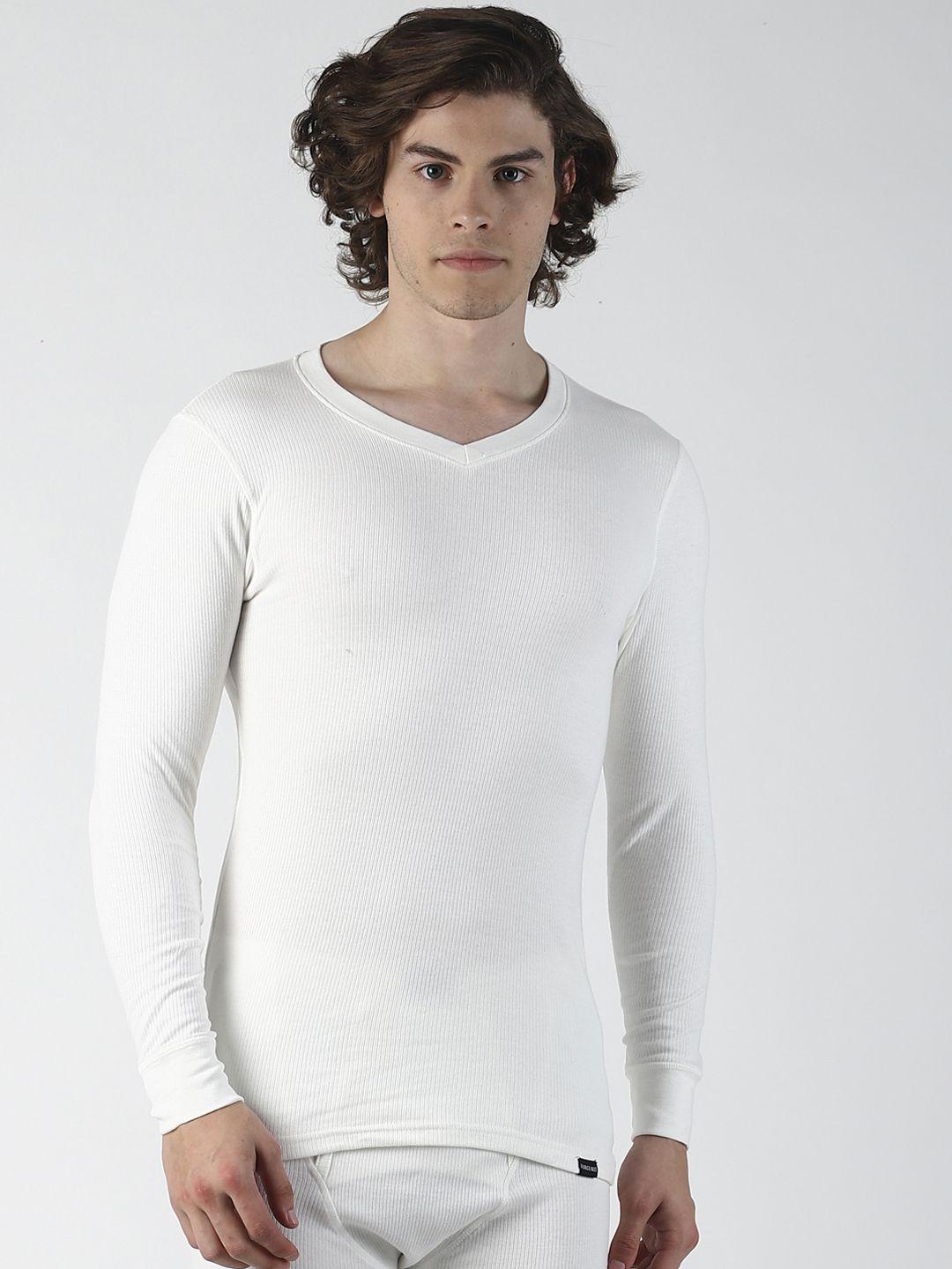 force nxt men white solid v-neck assorted thermal t-shirt