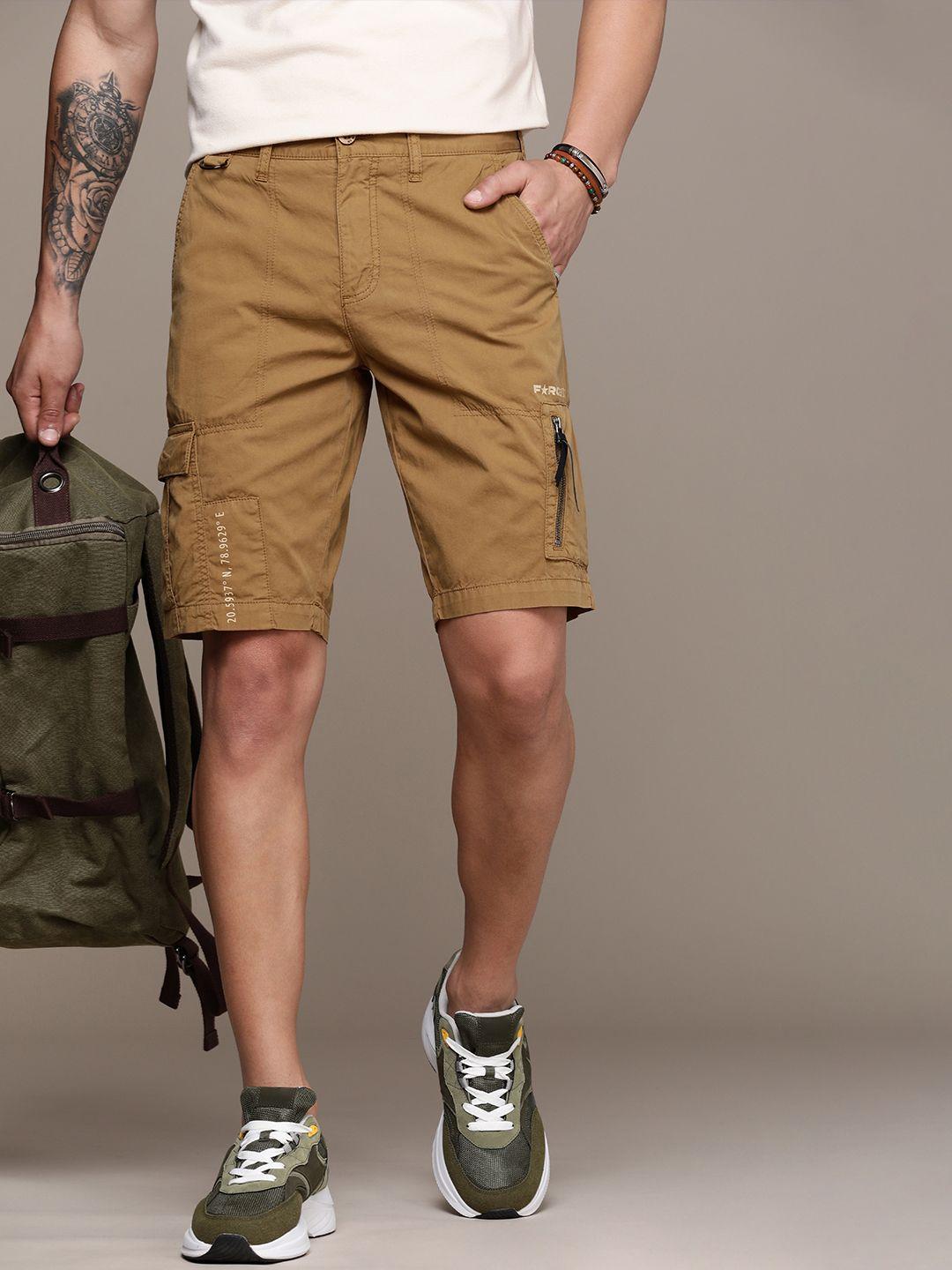 force ix men pure cotton cargo shorts