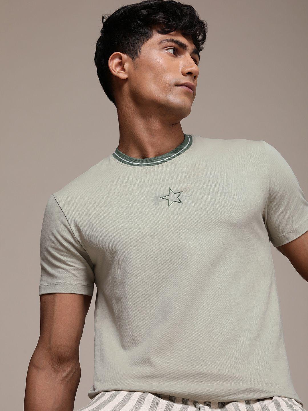 force ix men solid round neck t-shirt