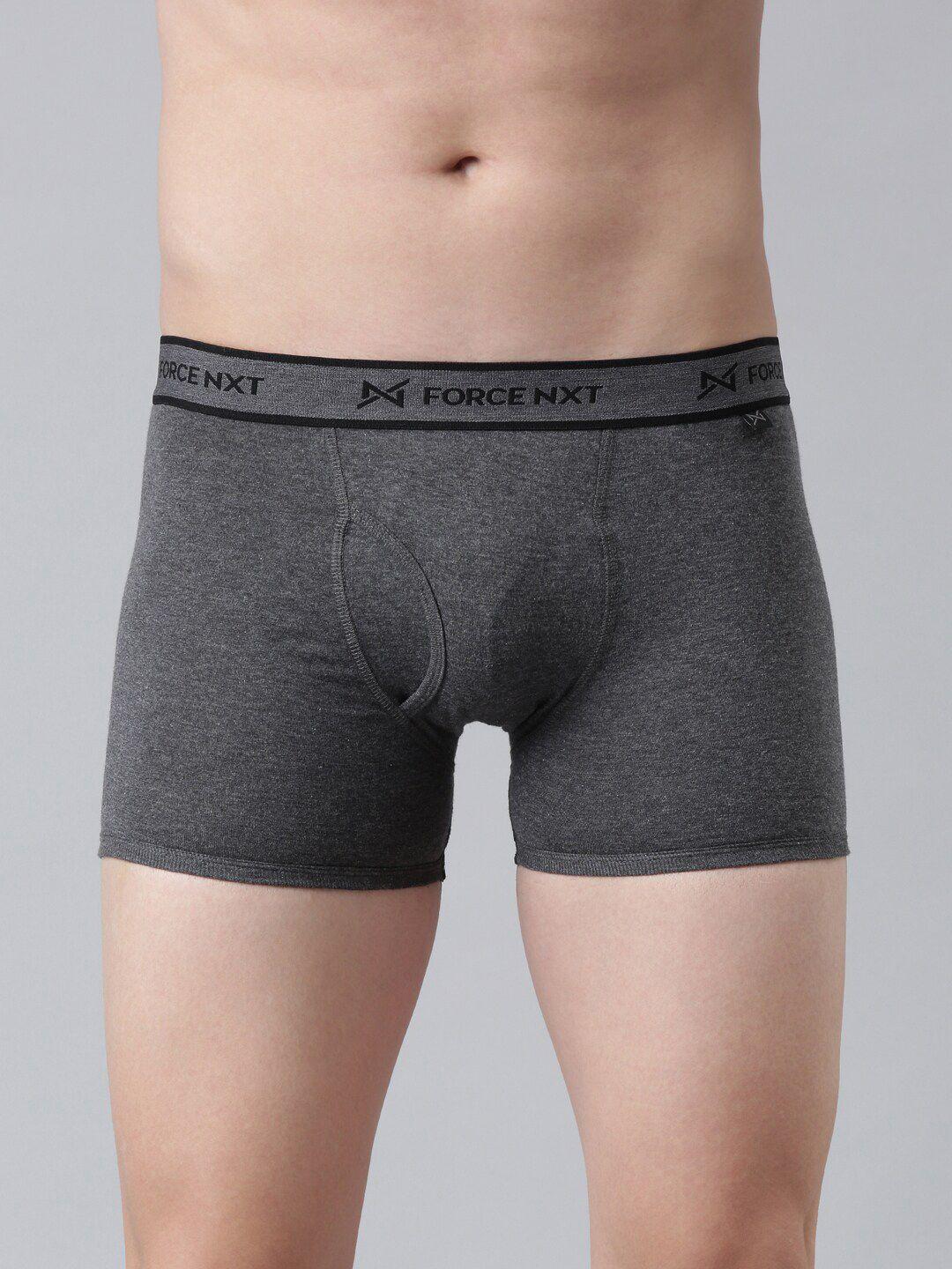 force nxt men grey melange cotton trunk