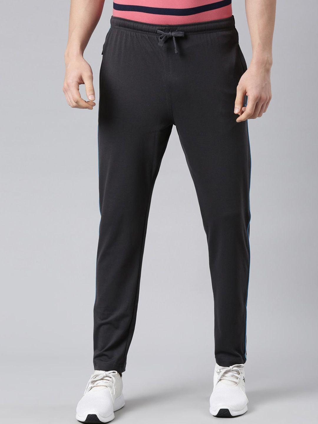 force nxt men grey solid cotton track pants