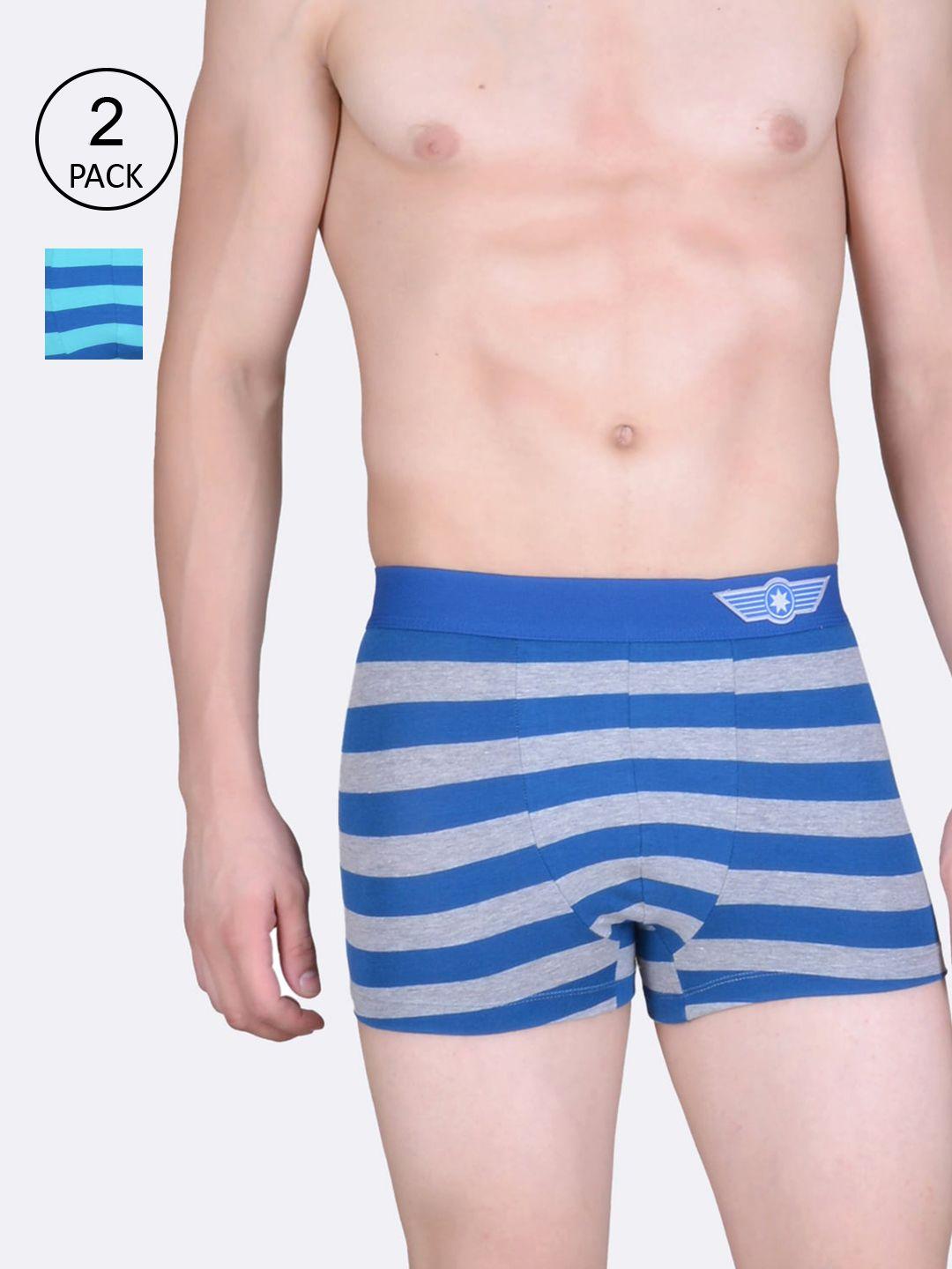 force nxt men pack of 2 assorted striped trunks mnfl-61-po2-lgrn-gm