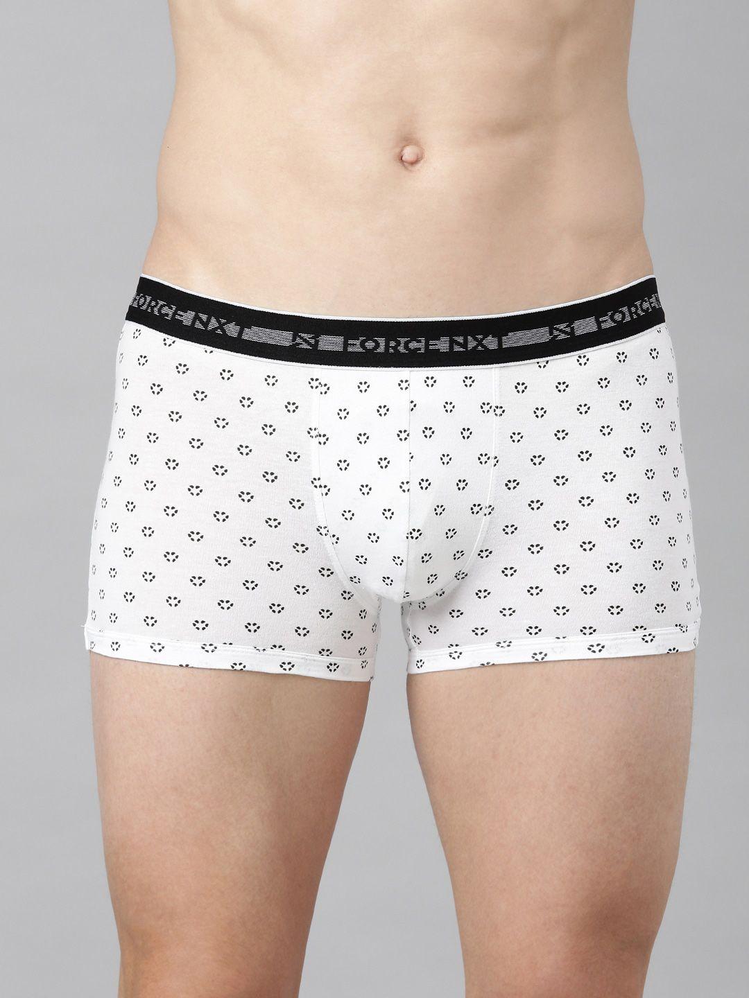 force nxt men printed assorted super combed cotton trunk mnff136