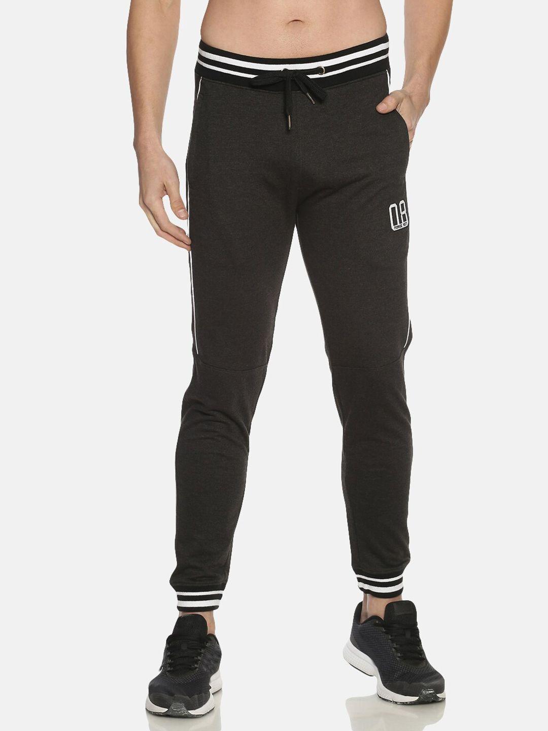 force nxt men regular fit pure cotton mid-rise joggers