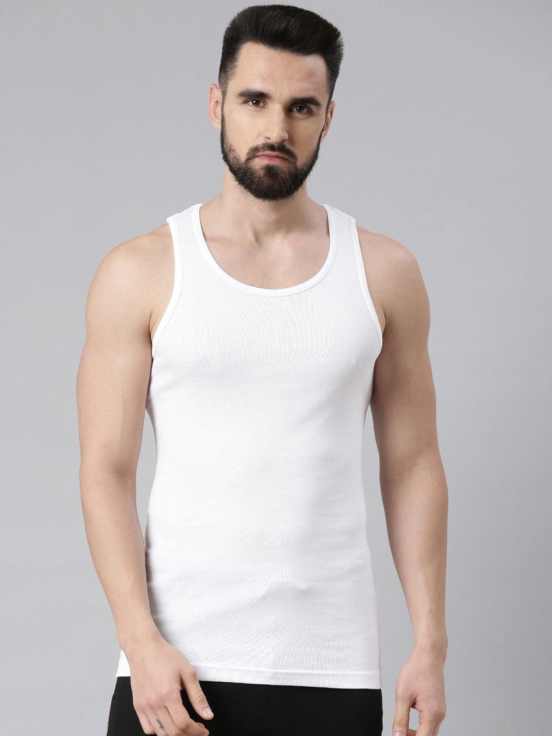 force nxt men solid cotton innerwear vests