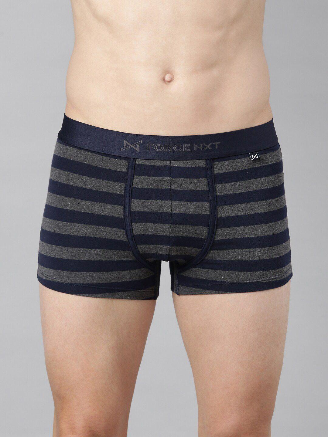 force nxt men striped super combed cotton premium trunk mnfl66