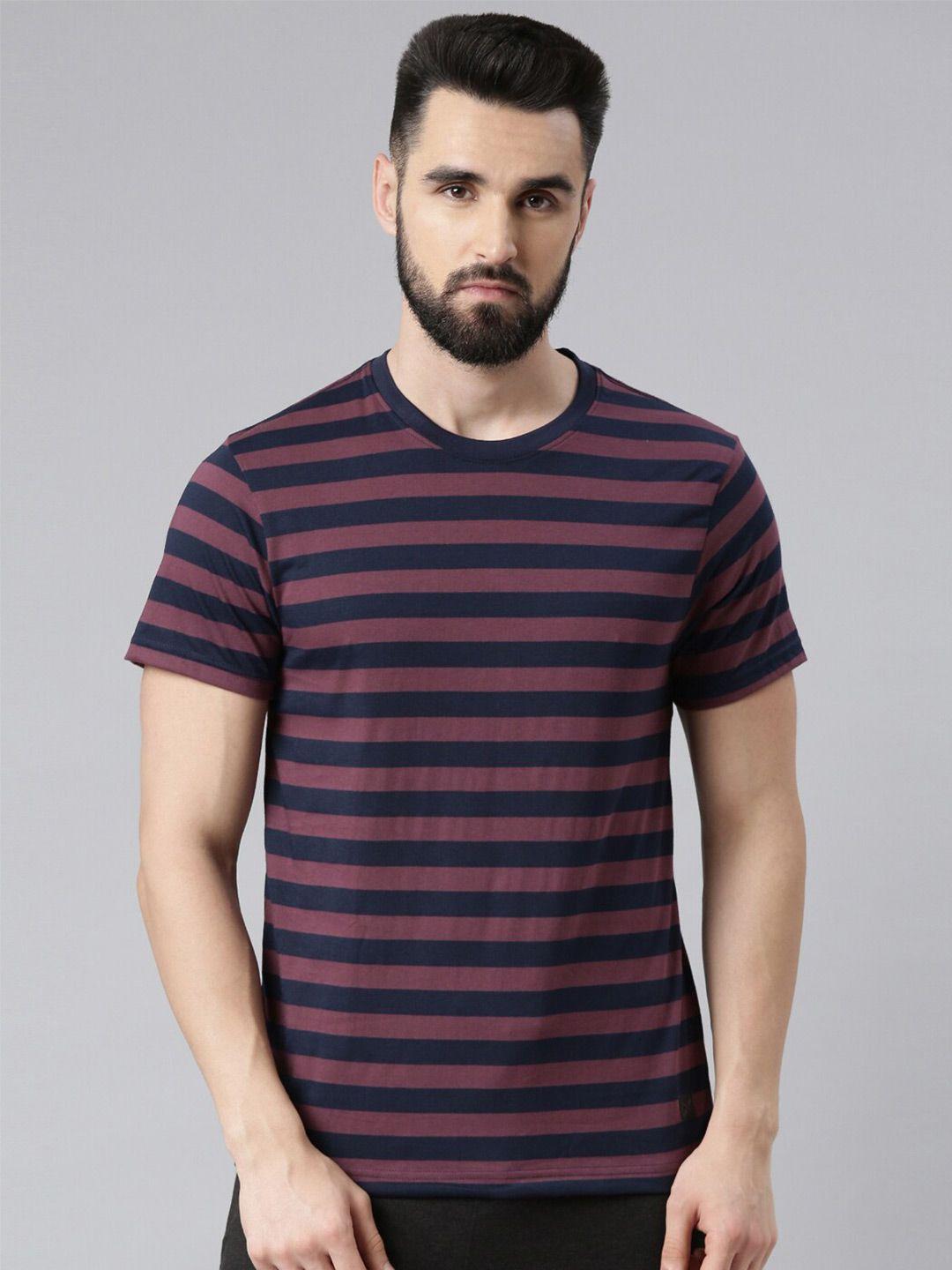 force nxt men striped super combed cotton t-shirt