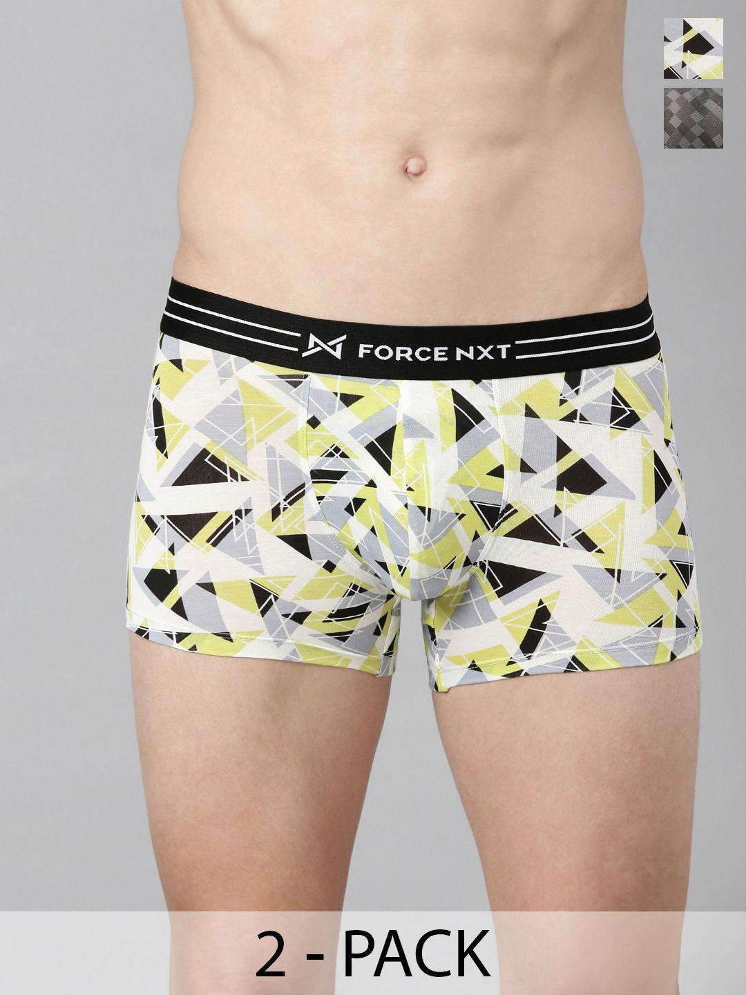 force nxt pack of 2 assorted printed cotton trunks