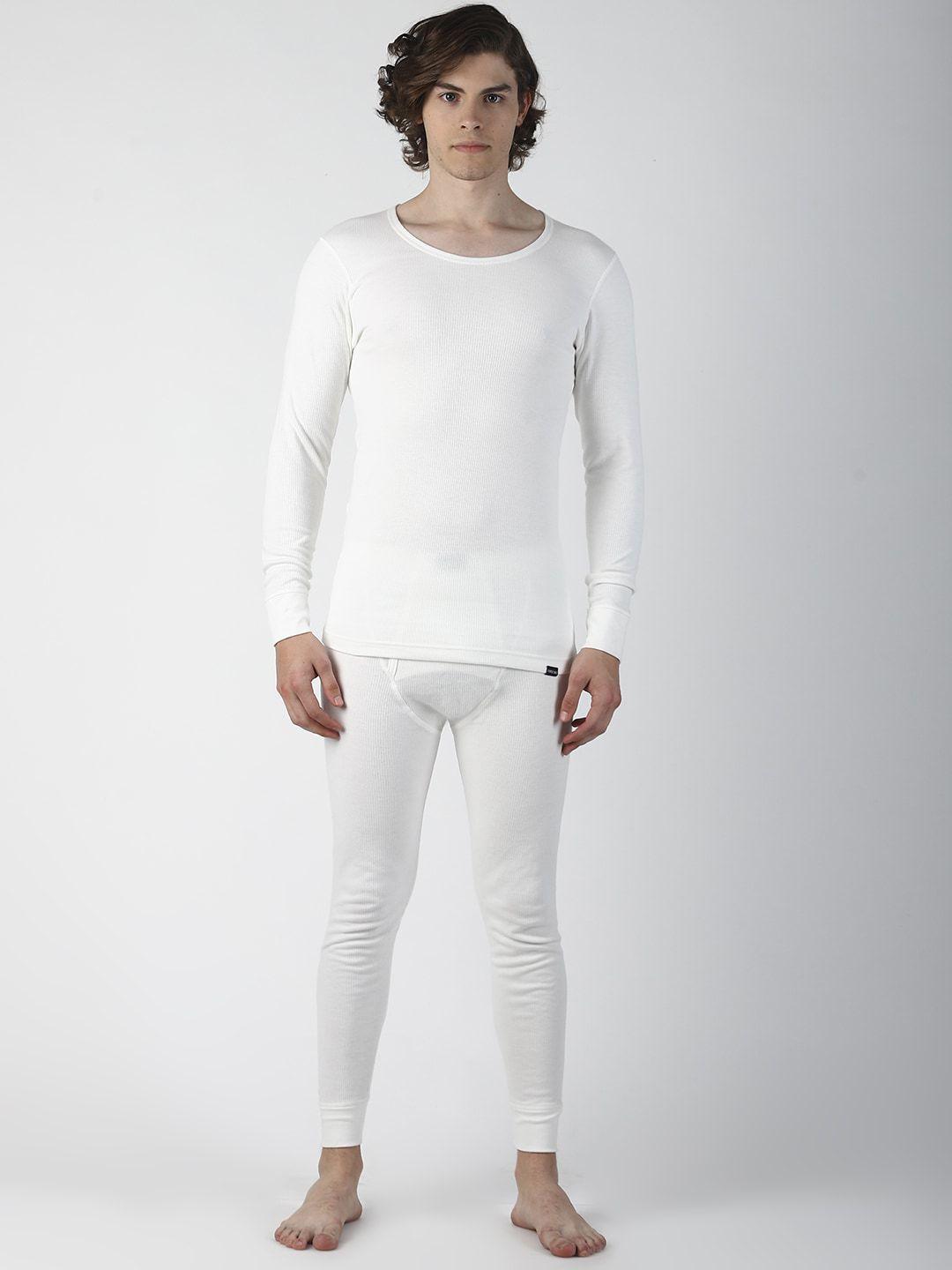 force nxt ribbed cotton top & pyjama thermal set