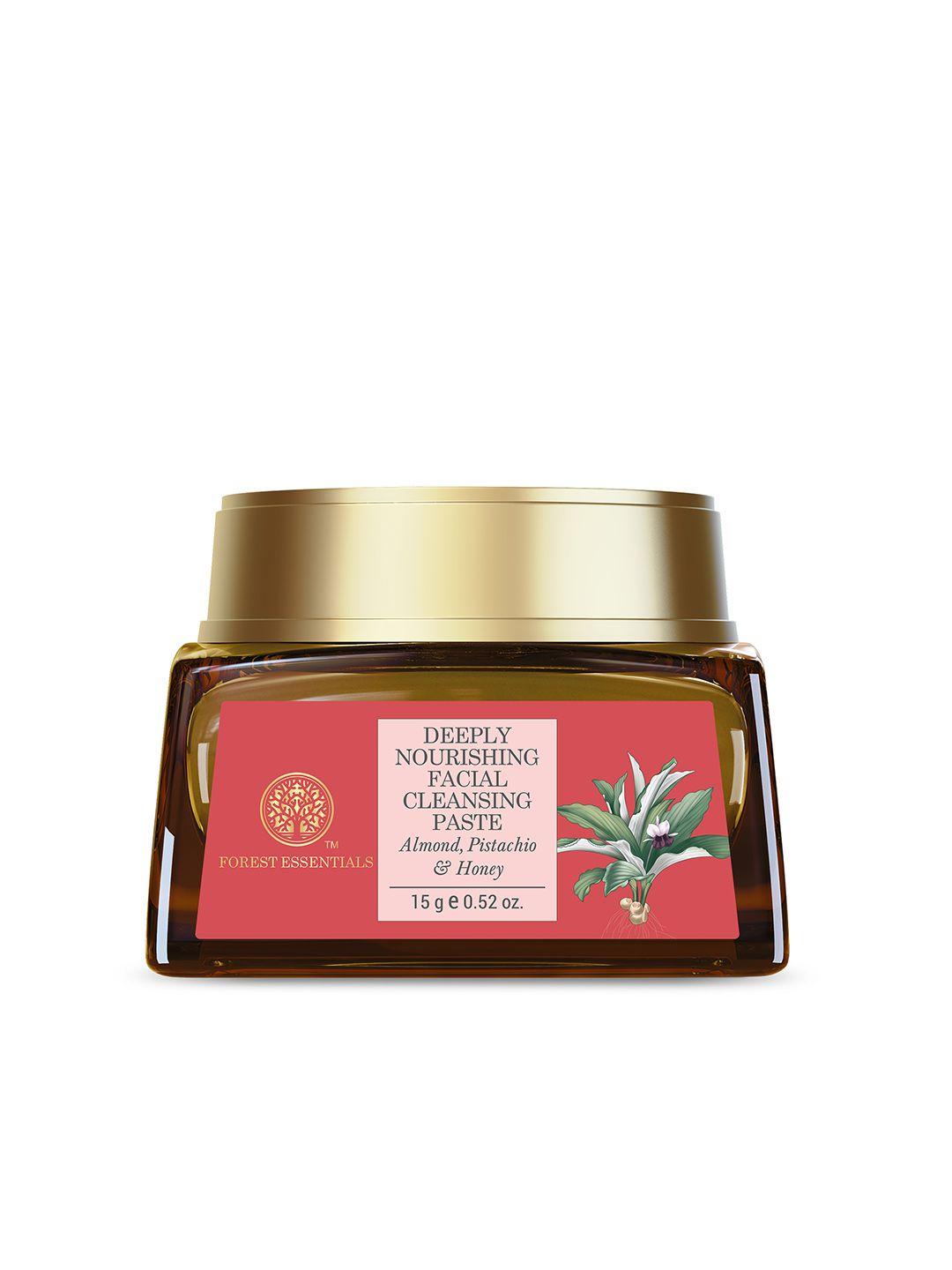 forest essentials deeply nourishing facial cleansing paste with almond & pistachio - 15 g