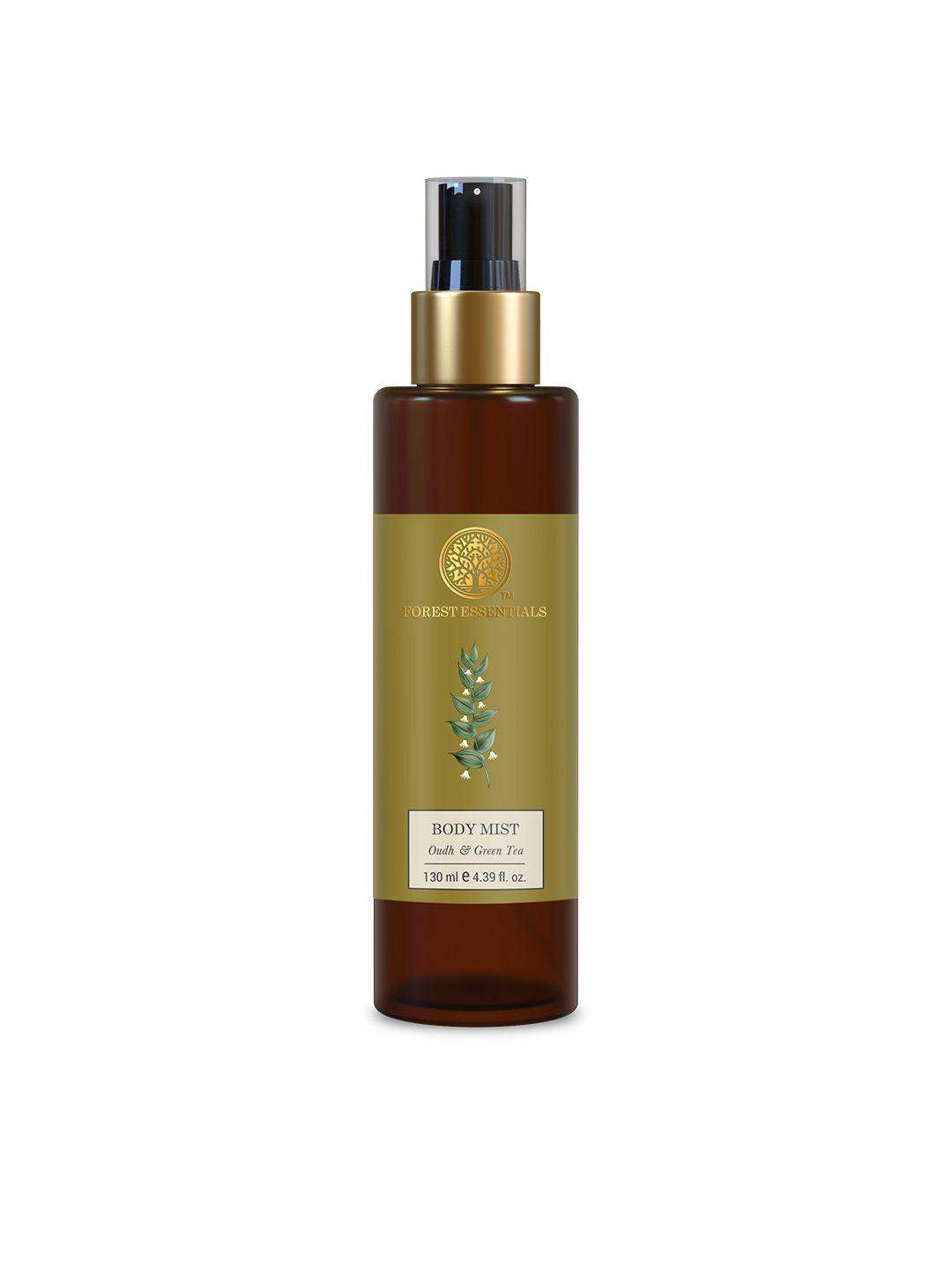 forest essentials hydrating body mist oudh & green tea spray with floral fragrance - 130ml