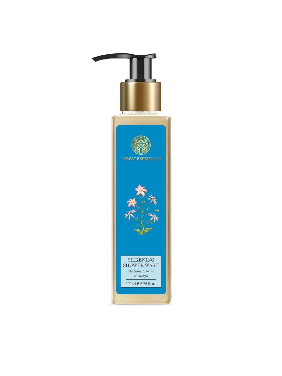 forest essentials silkening shower wash with madurai jasmine & mogra - 200 ml