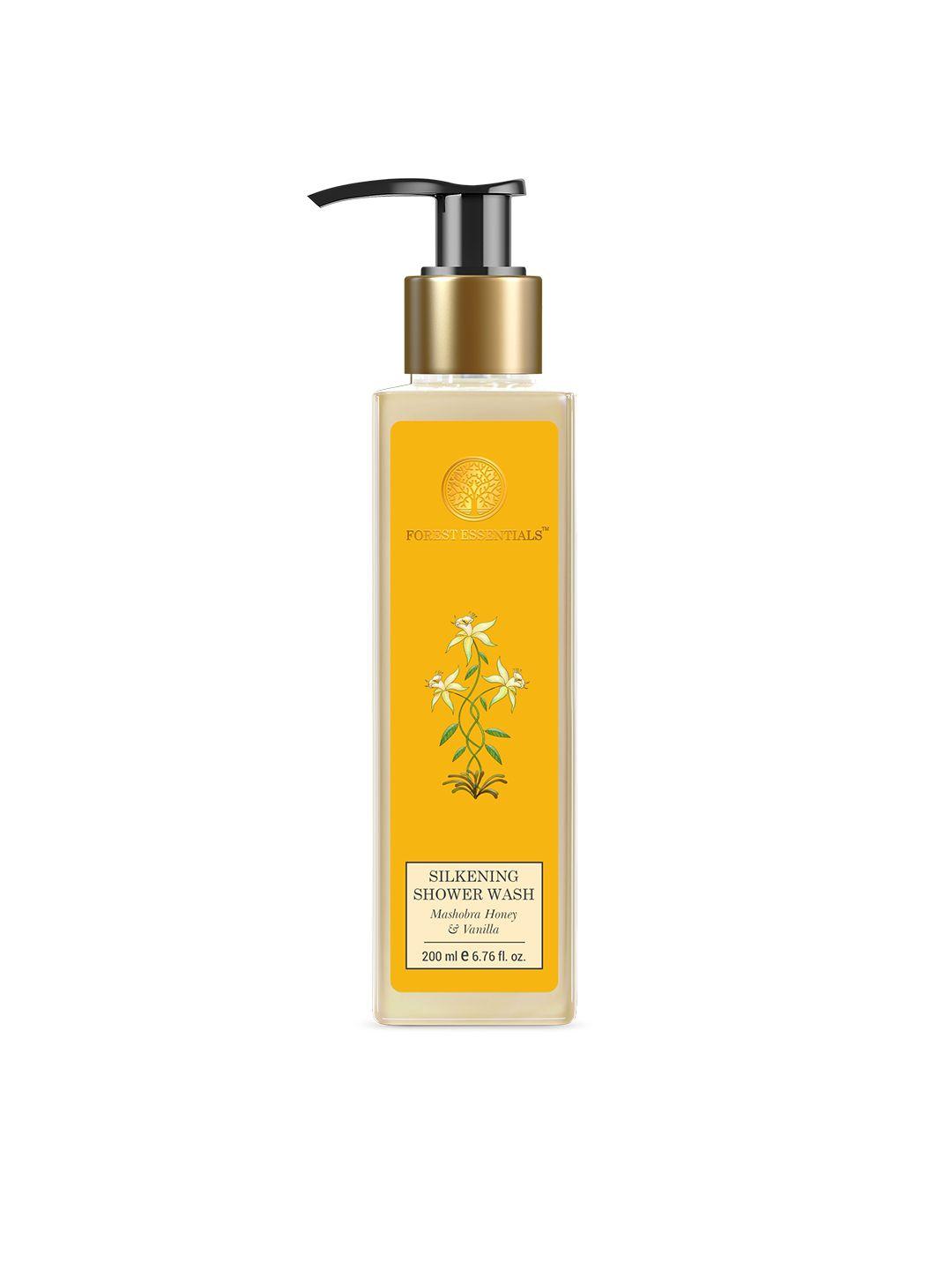 forest essentials silkening shower wash with mashobra honey & vanilla - 200 ml