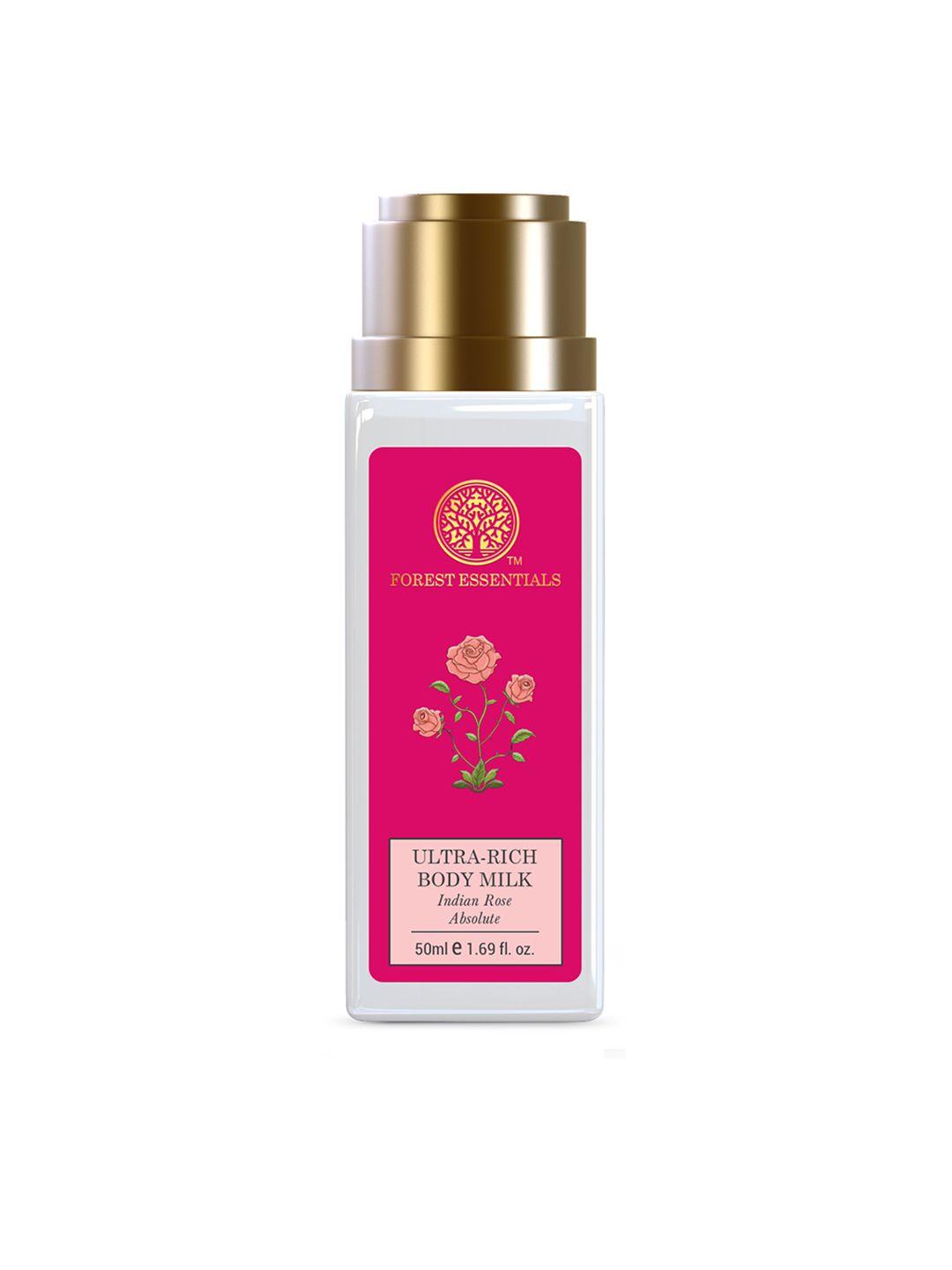 forest essentials ultra-rich body milk indian rose absolute natural body lotion - 50ml