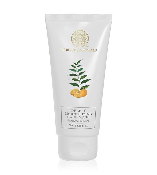 forest essentials deeply moisturising hand wash with mandarin & neem - 50 ml