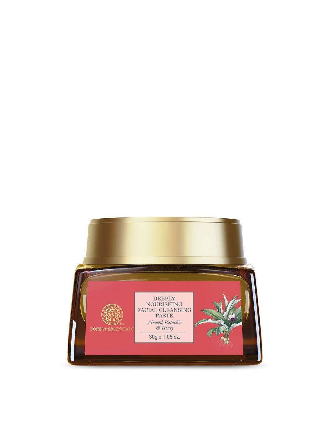 forest essentials deeply nourishing facial cleansing paste with almond & pistachio - 30 g