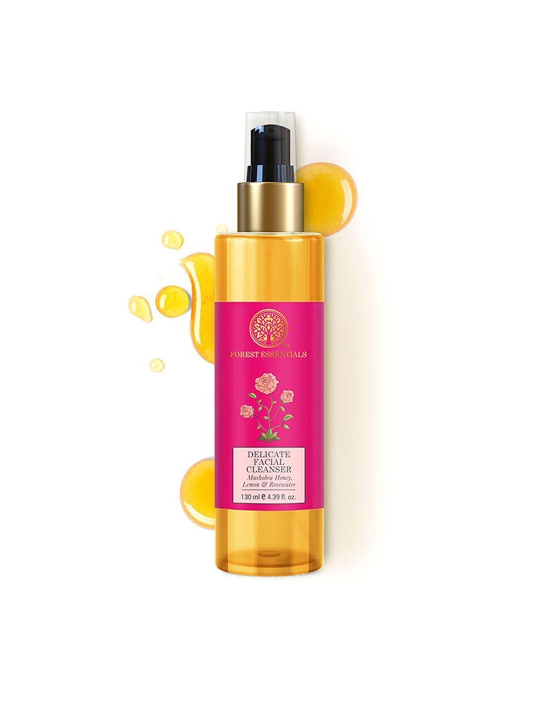 forest essentials delicate facial cleanser with mashobra honey, lemon & rose water - 130ml