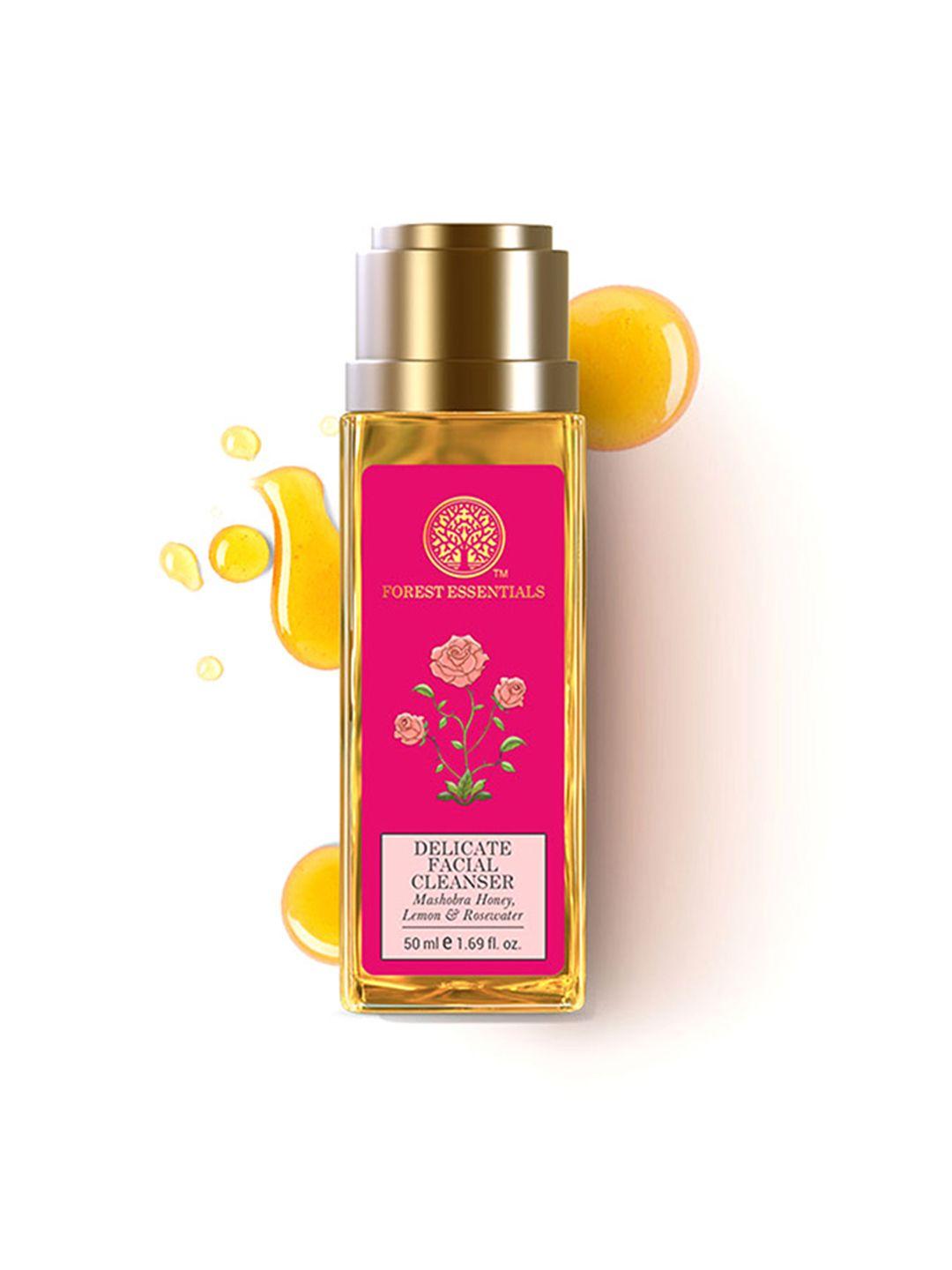 forest essentials delicate facial cleanser with mashobra honey, lemon & rosewater - 50ml