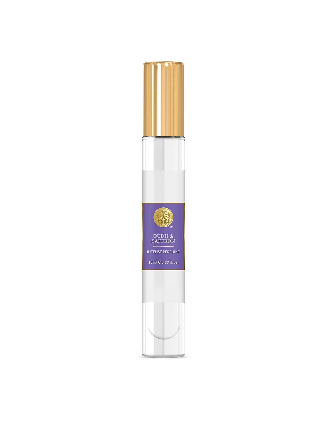 forest essentials long lasting oudh & saffron intense perfume - 10 ml