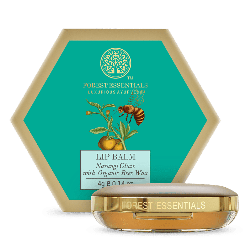forest essentials luscious lip balm narangi glaze with organic beeswax