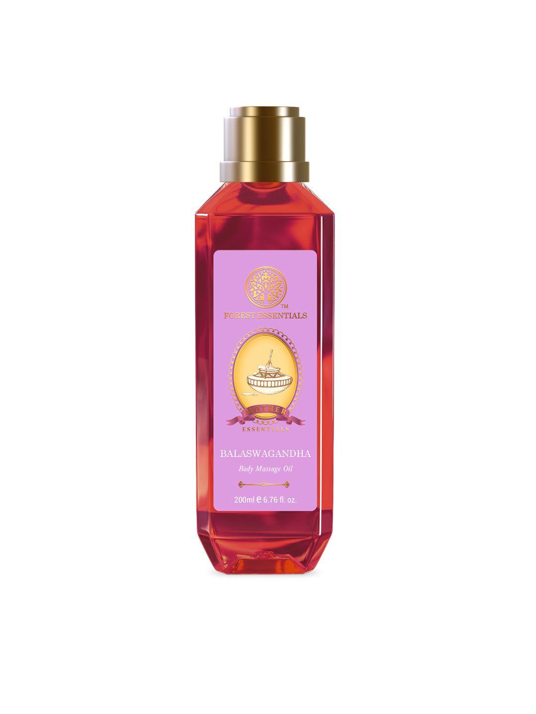 forest essentials mothers body massage oil balaswagandha for toning & glowing - 200 ml