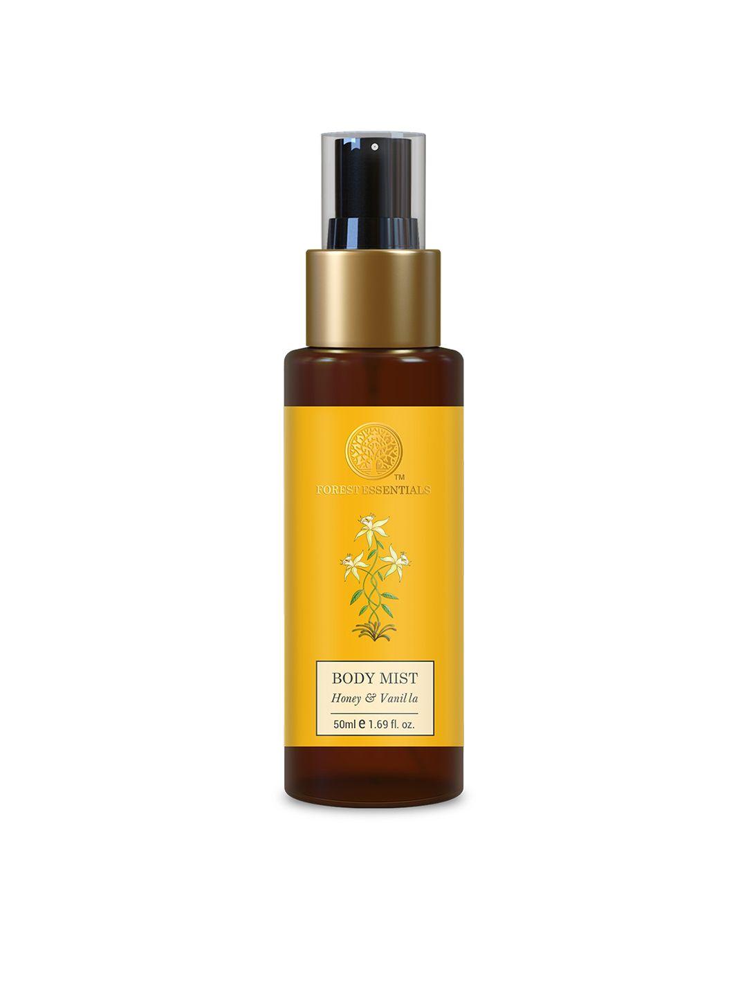 forest essentials travel size hydrating body mist spray with honey & vanilla - 50ml