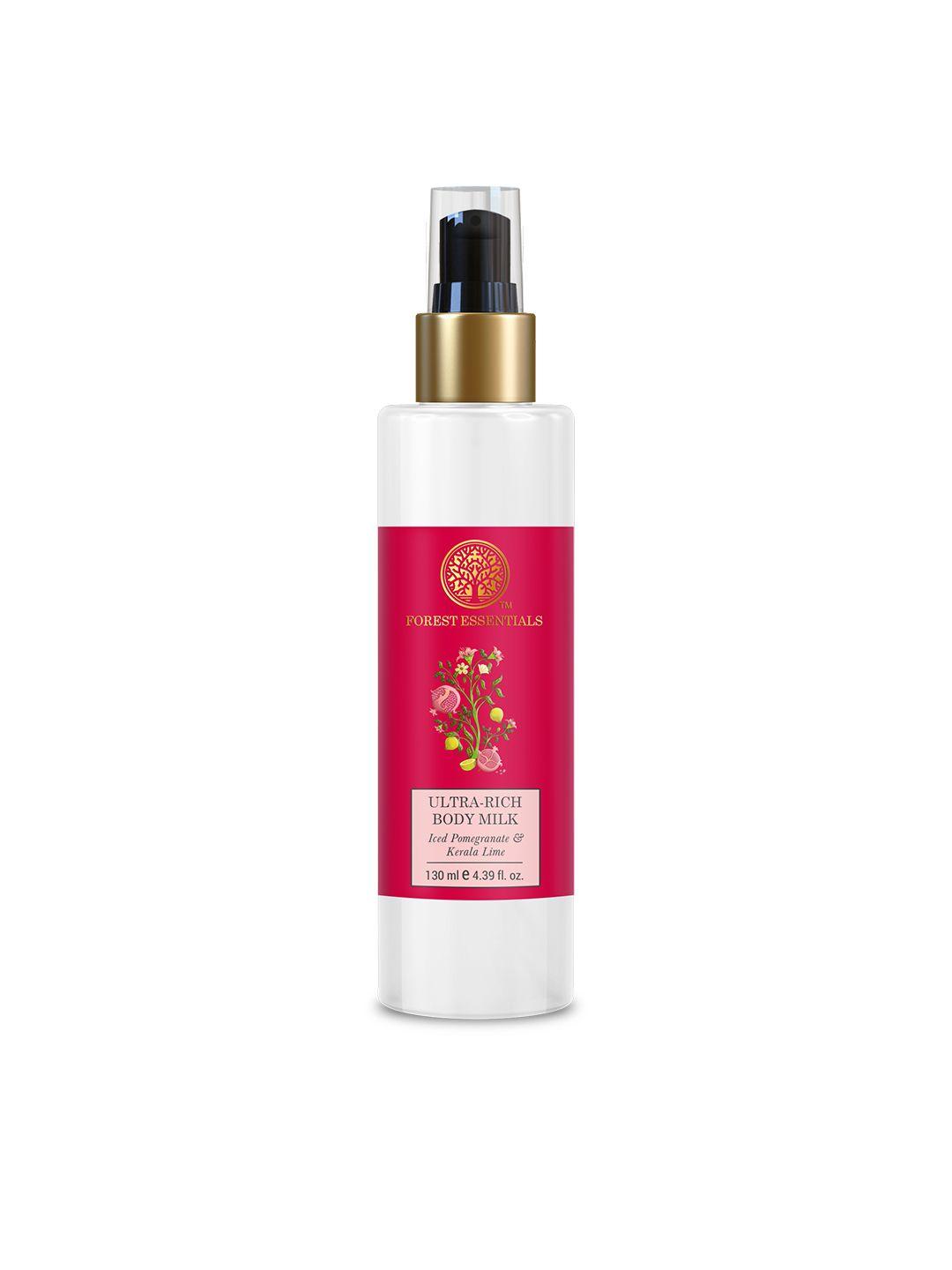 forest essentials ultra-rich body milk iced pomegranate & kerala lime body lotion - 130ml