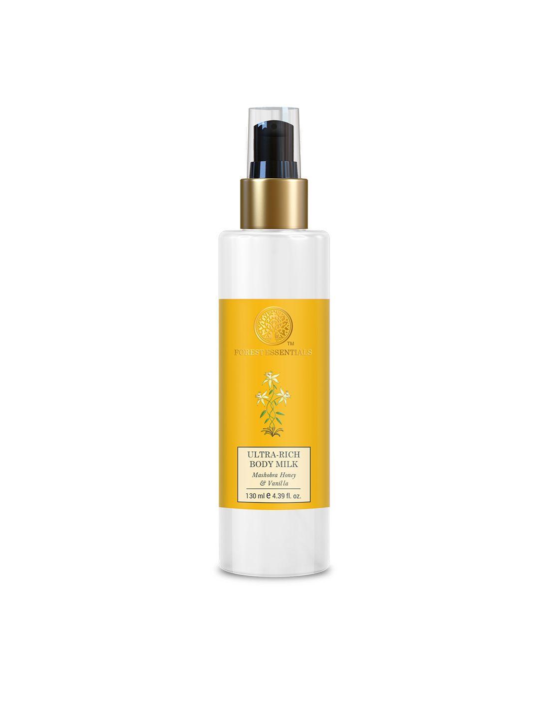 forest essentials ultra-rich body milk mashobra honey & vanilla natural body lotion- 130ml