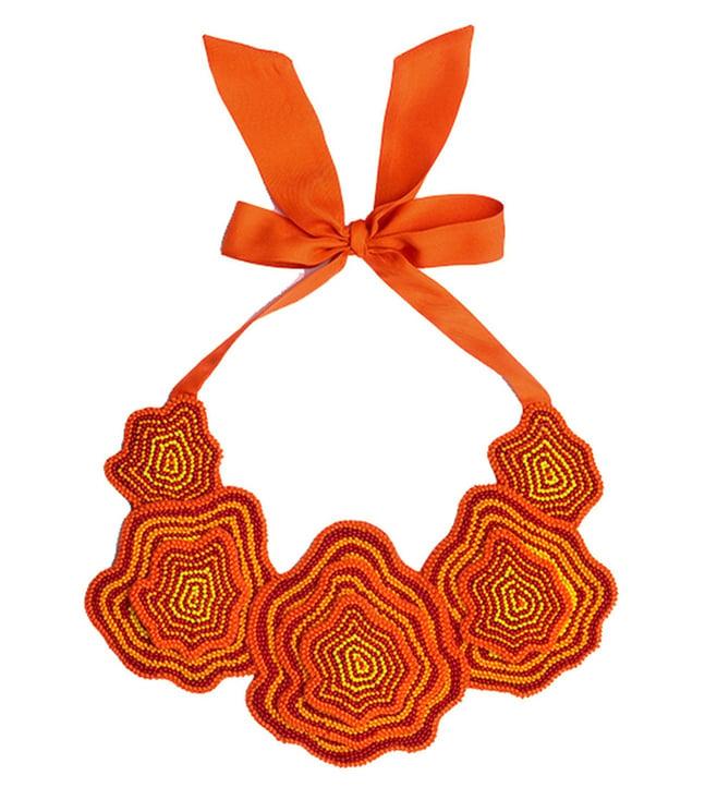 forest of chintz orange polypore necklace