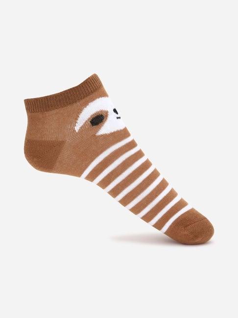 forever 21 brown printed socks