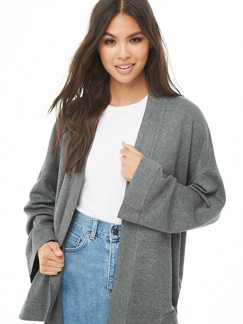 forever 21 charcoal textured cardigan