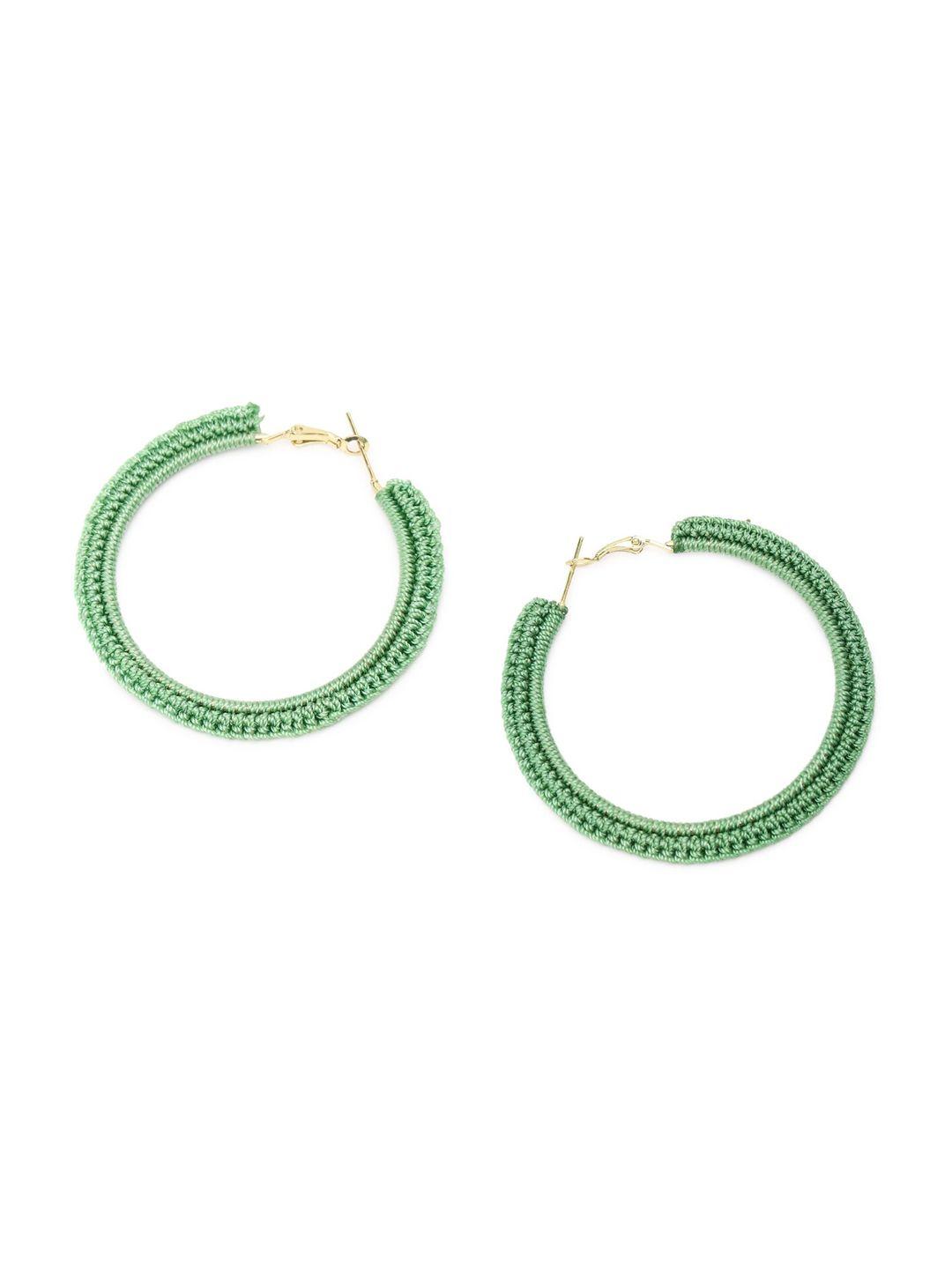 forever 21 green solid hoop earrings