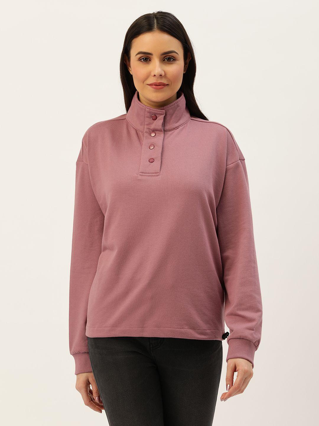 forever 21 mauve solid high neck top