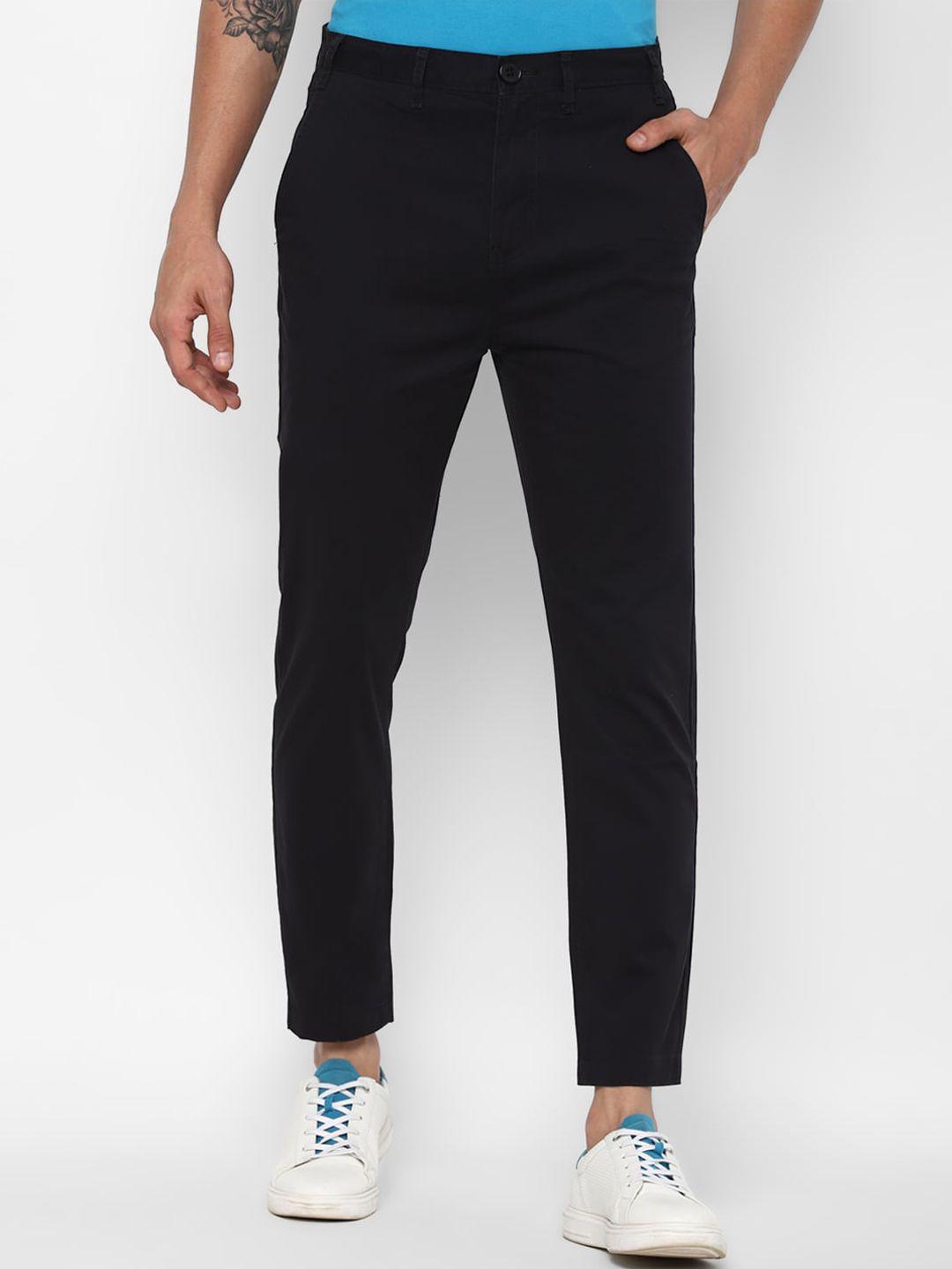 forever 21 men black casual trousers